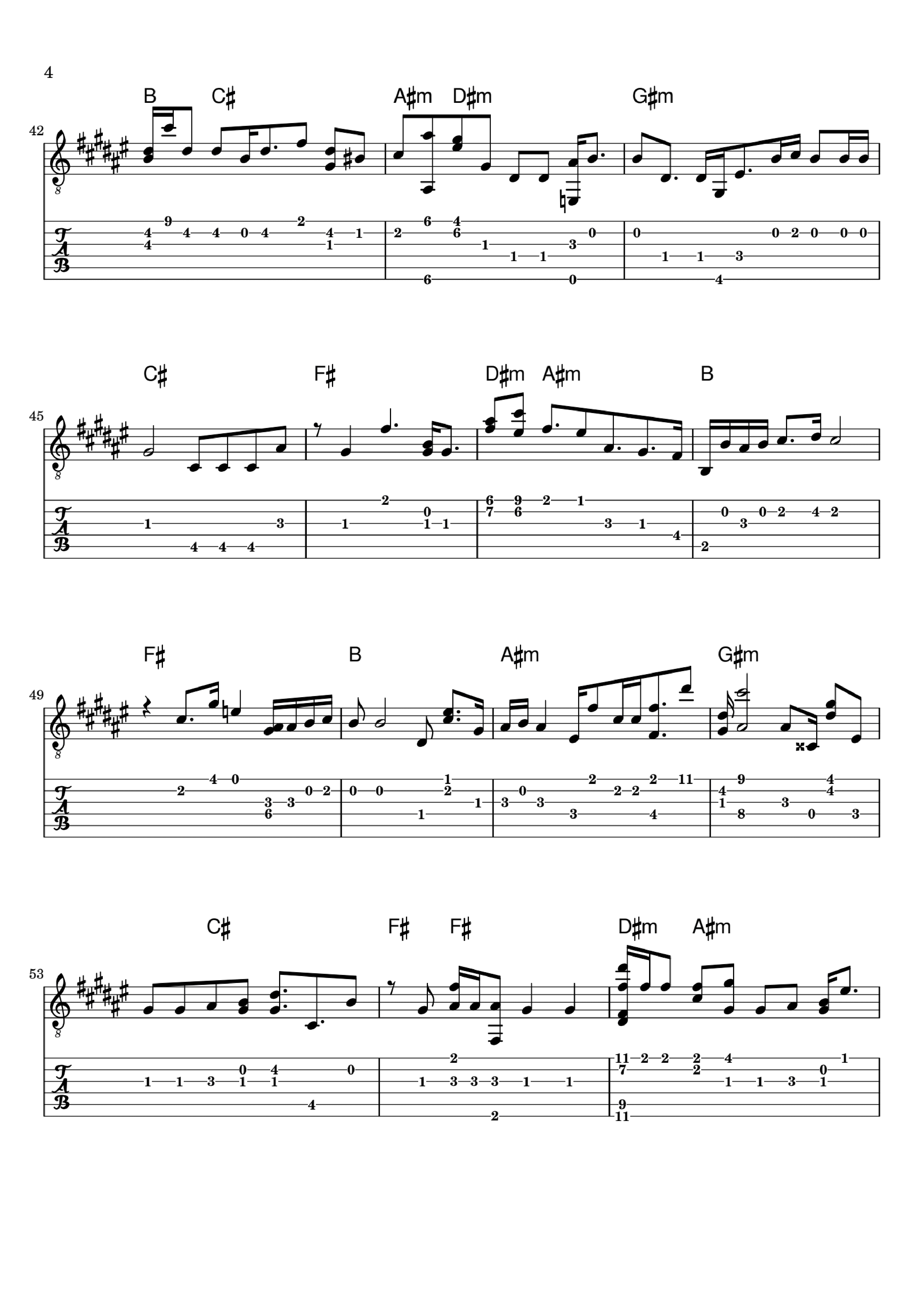 Sheet nhạc bài hát giờ thì
